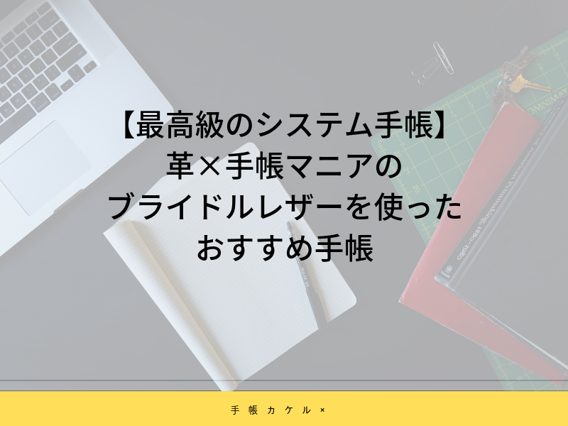 【最高級のシステム手帳】革×手帳マニアのブライドルレザーを使ったおすすめ手帳