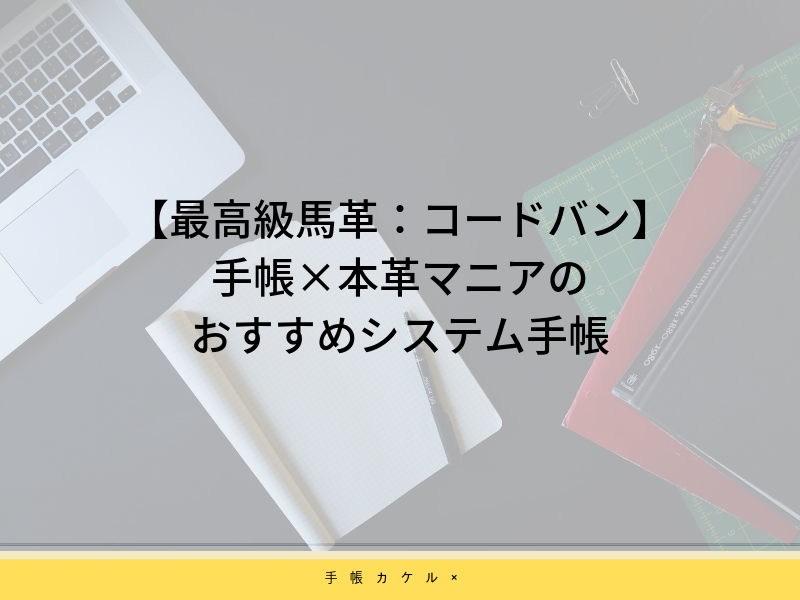 【最高級馬革：コードバン】手帳×本革マニアのおすすめシステム手帳